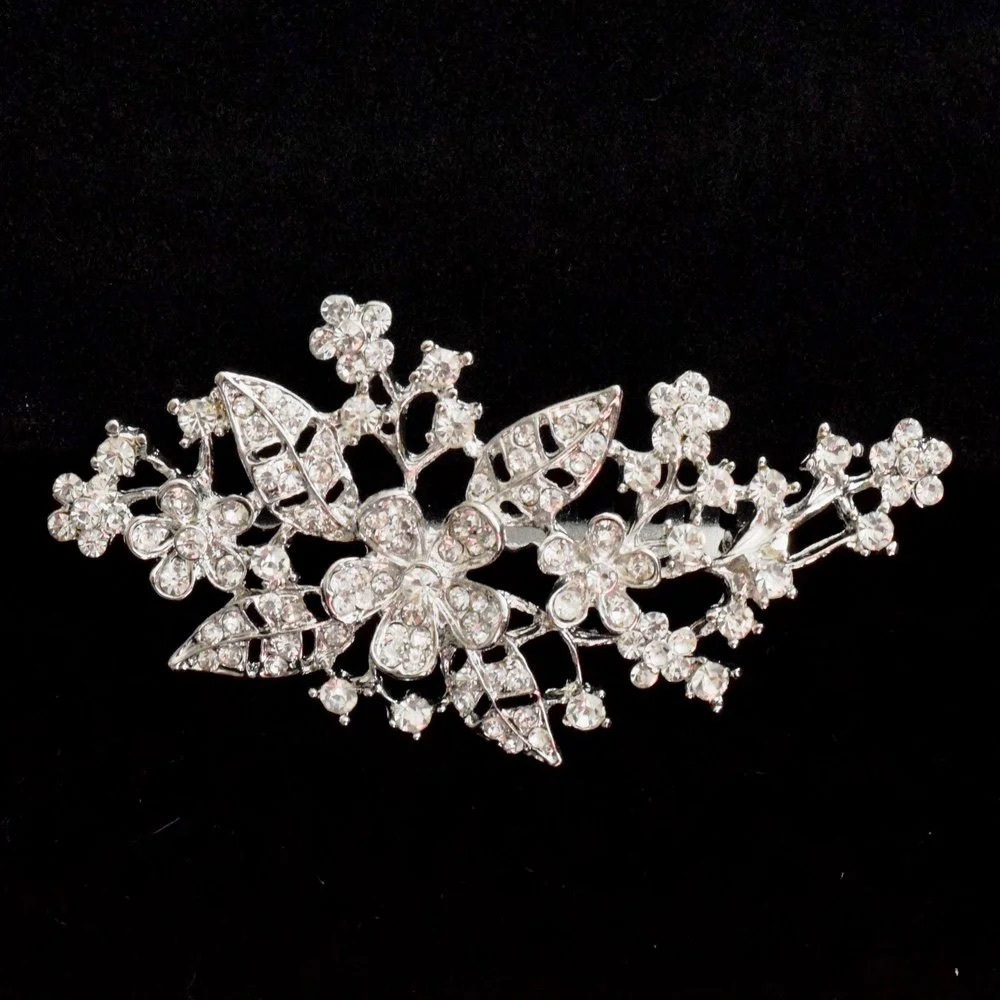 Floral Bridal Comb Silver Brand new, never worn.